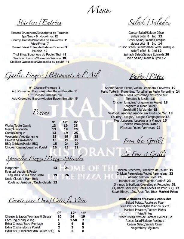 Le Grand Saut Ristaurante - Grand-Sault/Grand Falls, NB menu_pic