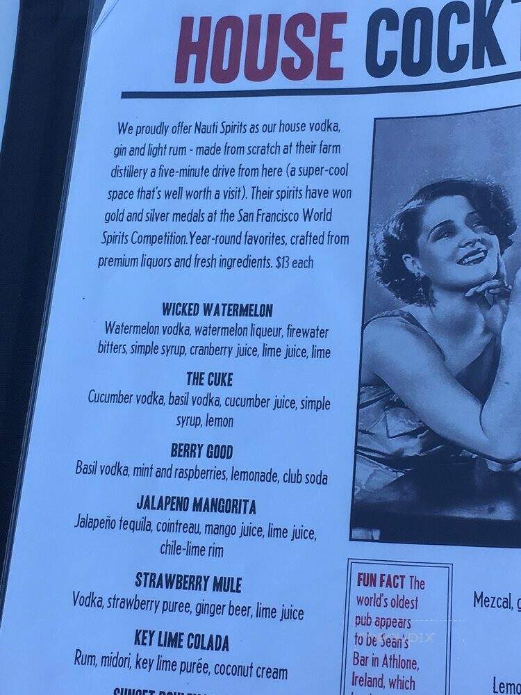 Exit Zero Filling Station - Cape May, NJ menu_pic