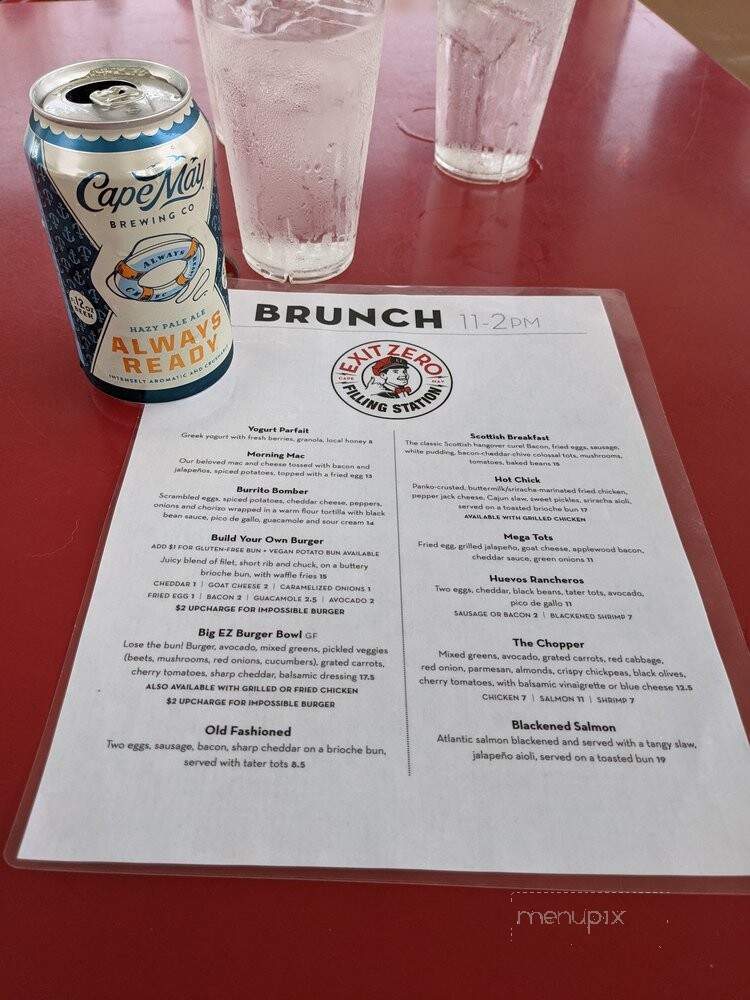 Exit Zero Filling Station - Cape May, NJ menu_pic