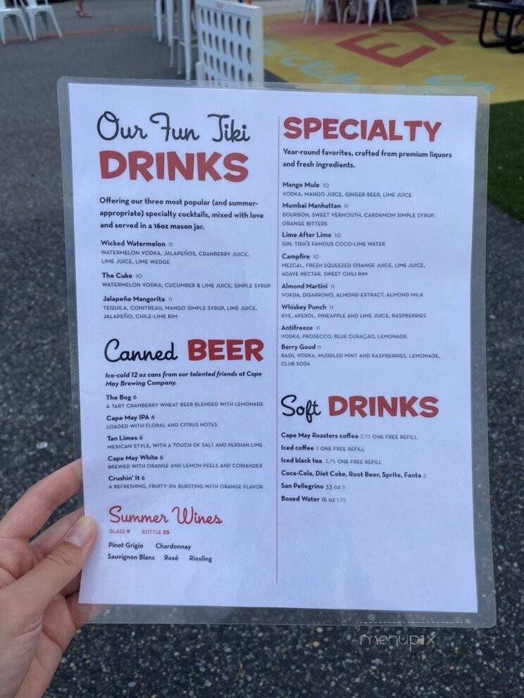 Exit Zero Filling Station - Cape May, NJ menu_pic