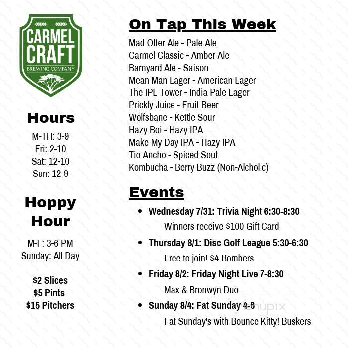 Carmel Craft Brewing Company - Carmel, CA