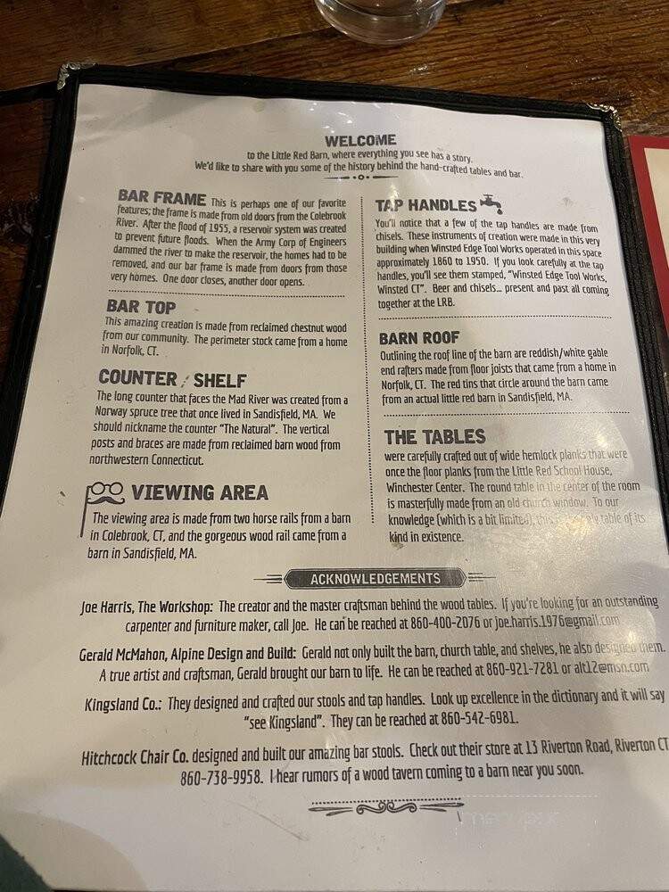 Little Red Barn Brewers - Winchester, CT menu_pic