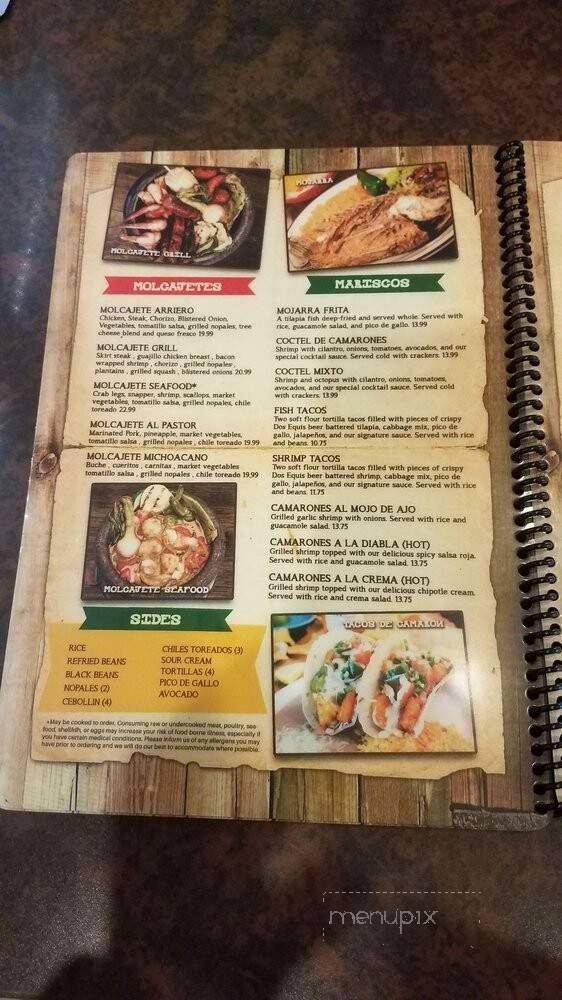 El Arriero Mexican Restaurant - Jacksonville, NC menu_pic