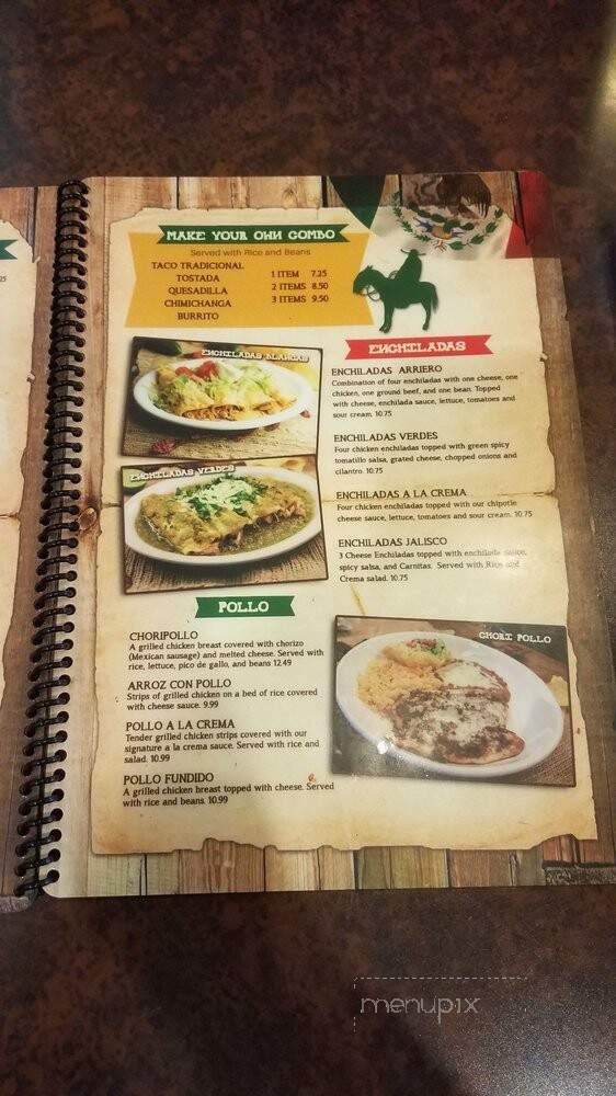 El Arriero Mexican Restaurant - Jacksonville, NC menu_pic