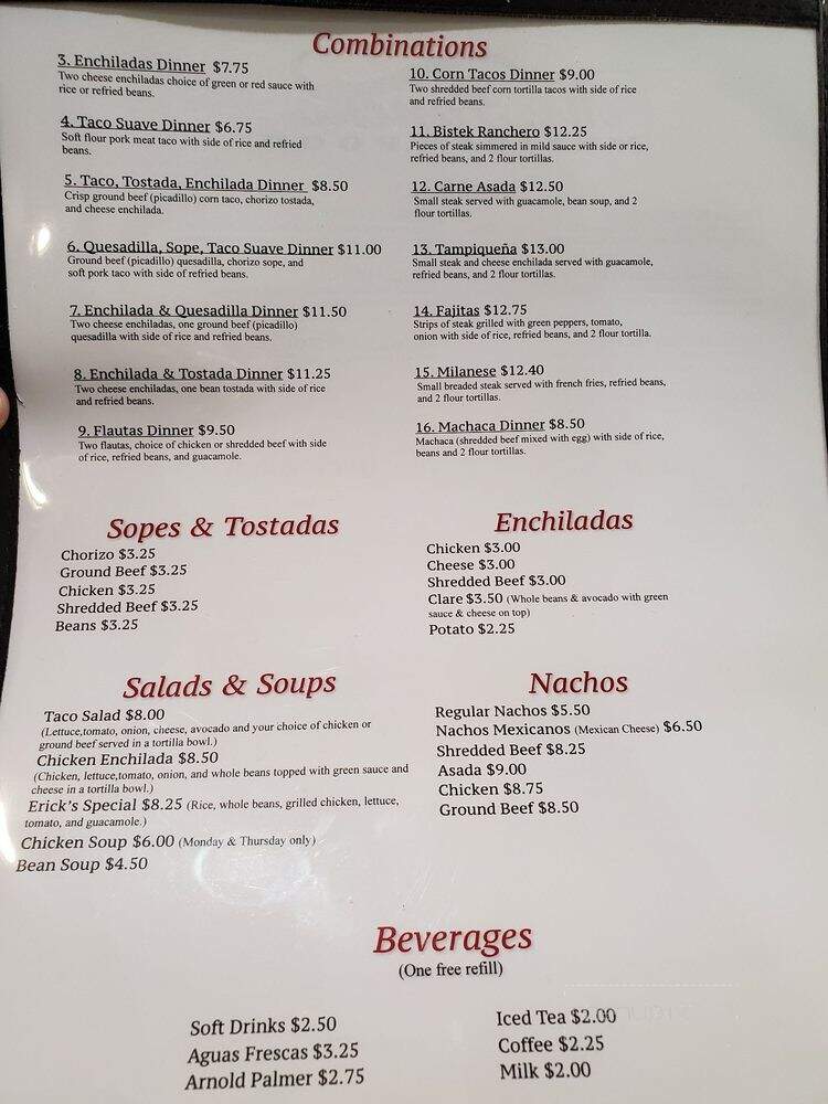 Mr. Pancho Mexican Food - Mesa, AZ menu_pic
