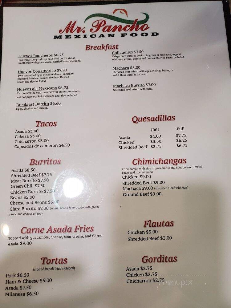 Mr. Pancho Mexican Food - Mesa, AZ