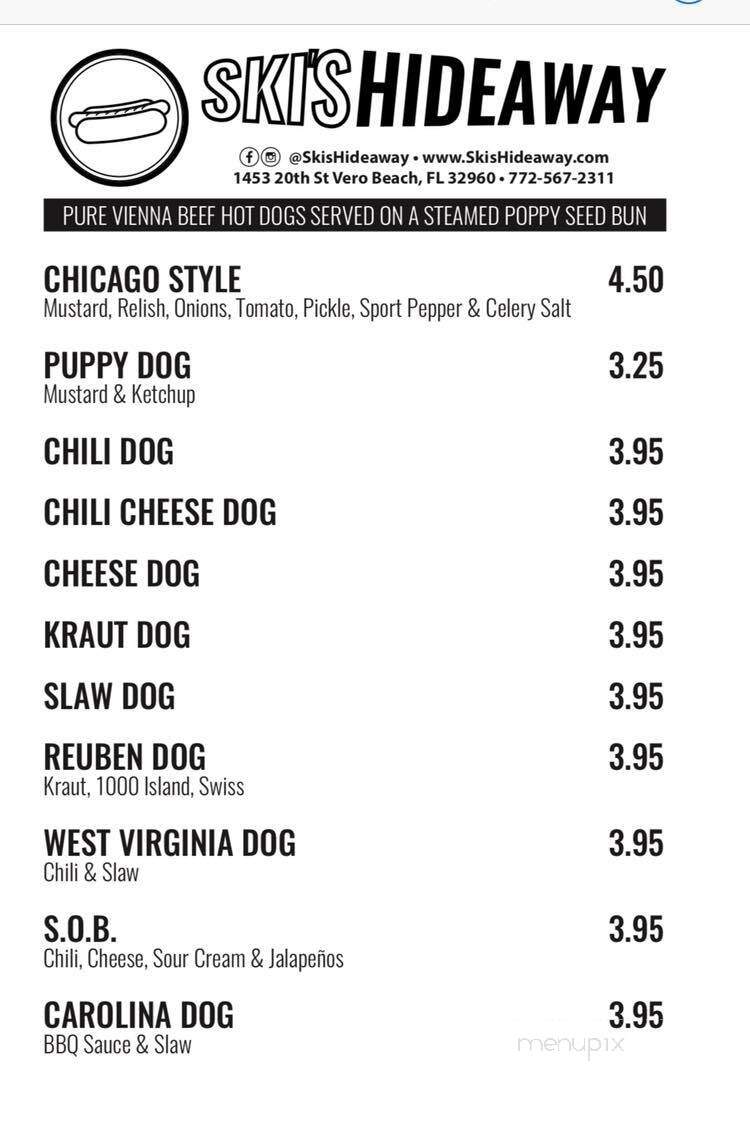 Ski's Hideaway - Vero Beach, FL menu_pic