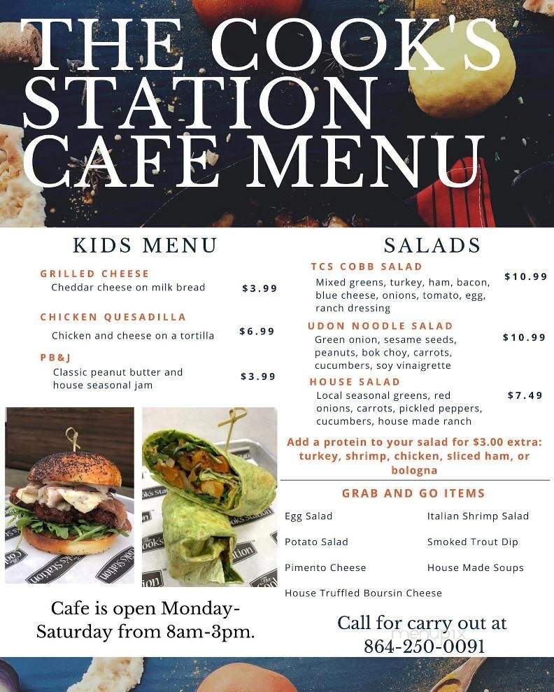 The Cook's Station - Greenville, SC menu_pic
