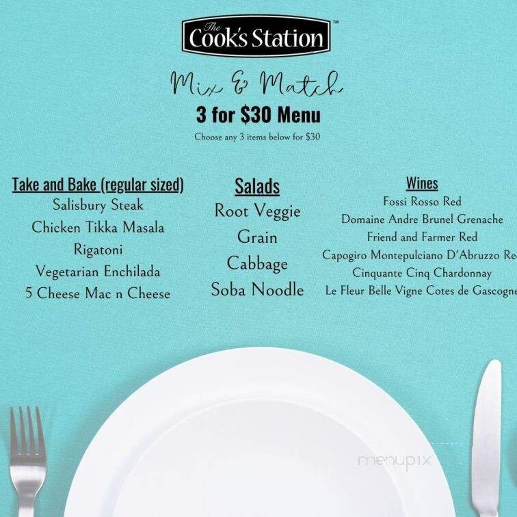 The Cook's Station - Greenville, SC menu_pic