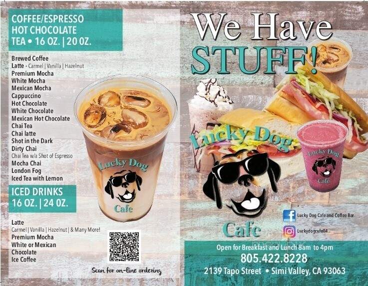 Lucky Dog Cafe and Coffee Bar - Simi Valley, CA menu_pic