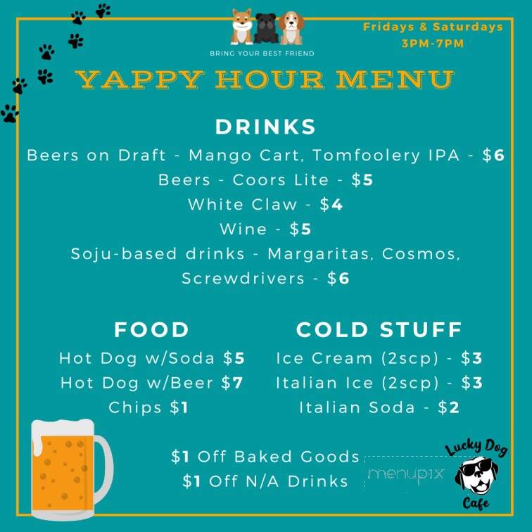 Lucky Dog Cafe and Coffee Bar - Simi Valley, CA menu_pic