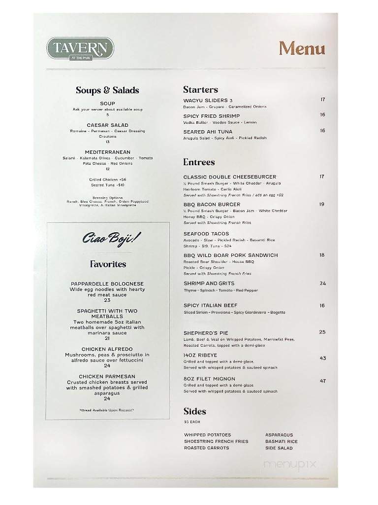 Ciao Boji - Arnolds Park, IA menu_pic
