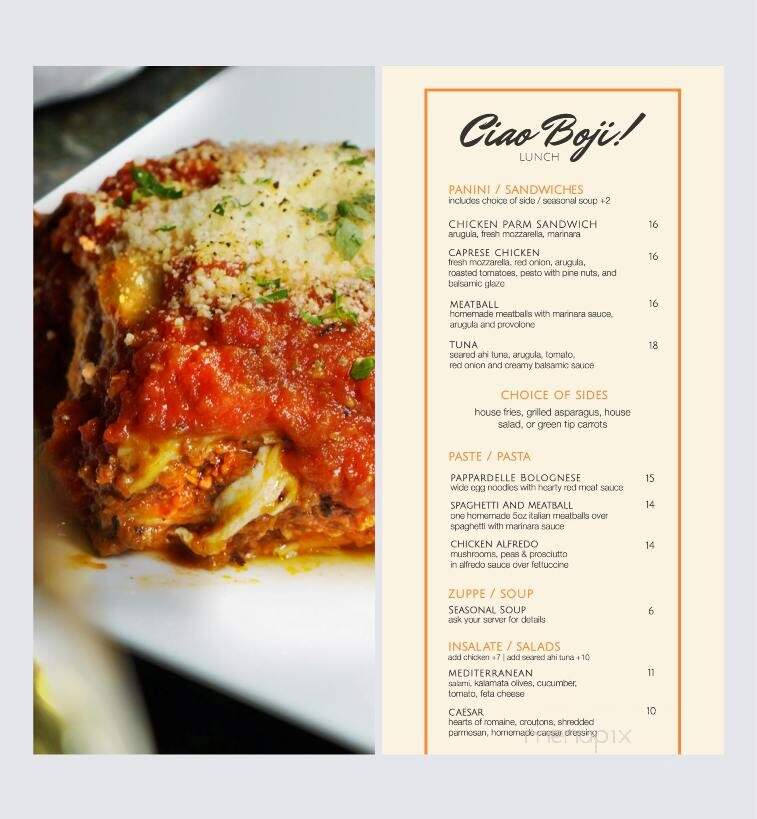 Ciao Boji - Arnolds Park, IA menu_pic