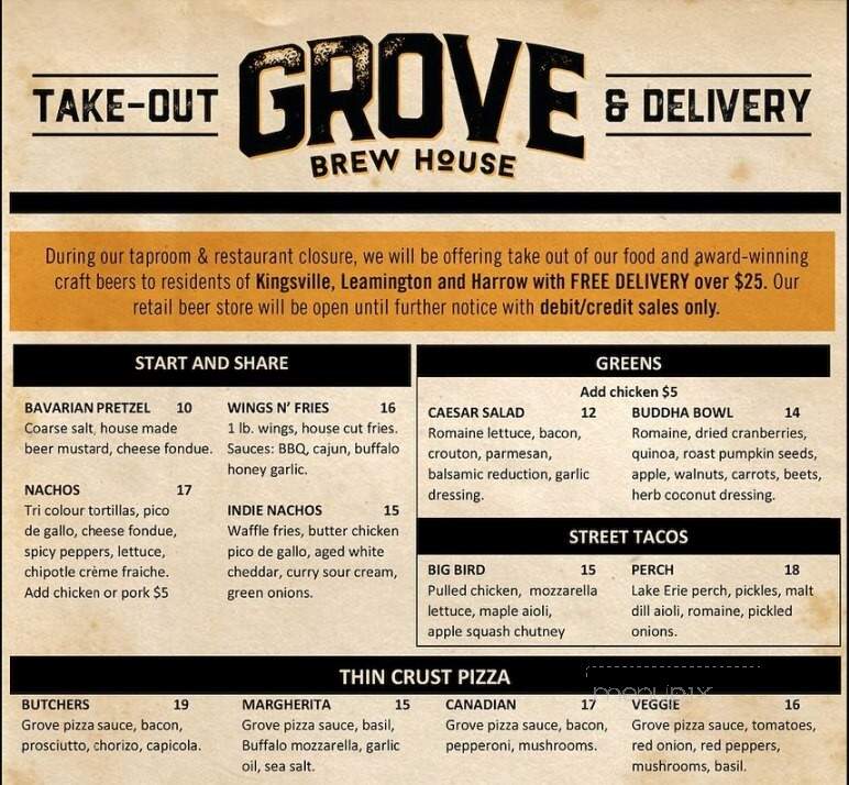 The Grove Brew House - Kingsville, ON