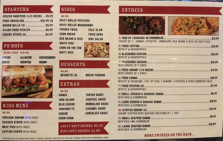 Krazy Cajun Kitchen & Market - Tyler, TX menu_pic