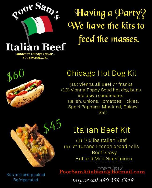 Poor Sam's Italian Beef - Maricopa, AZ menu_pic