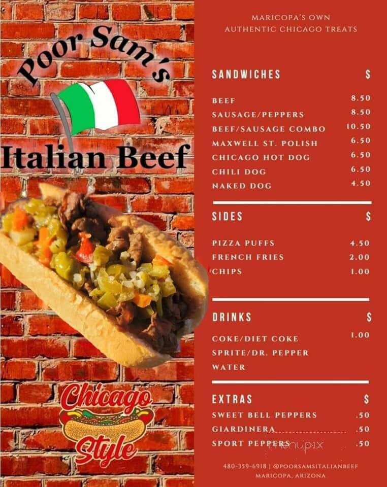 Poor Sam's Italian Beef - Maricopa, AZ menu_pic