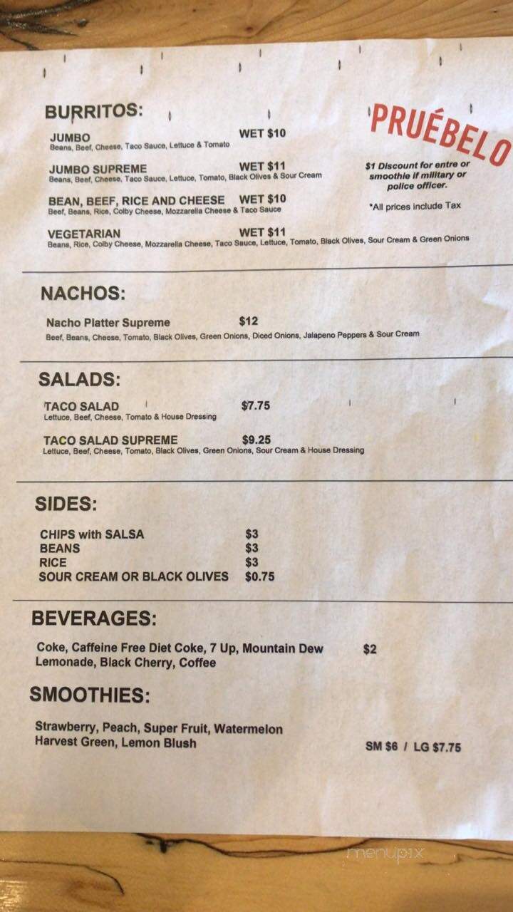 Sawyer's Brewing Company - Montague, MI menu_pic