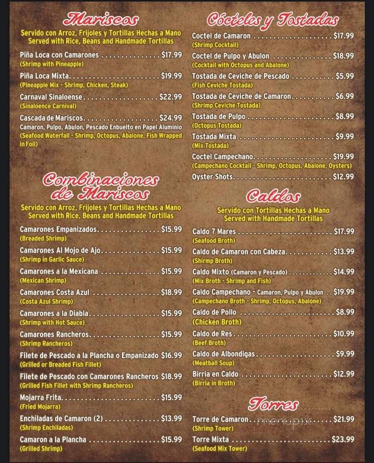El Rey - Delano, CA menu_pic
