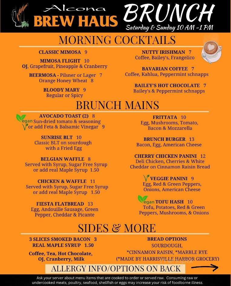 Alcona Brew Haus - Harrisville, MI menu_pic