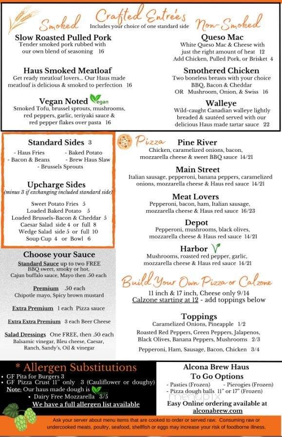 Alcona Brew Haus - Harrisville, MI menu_pic