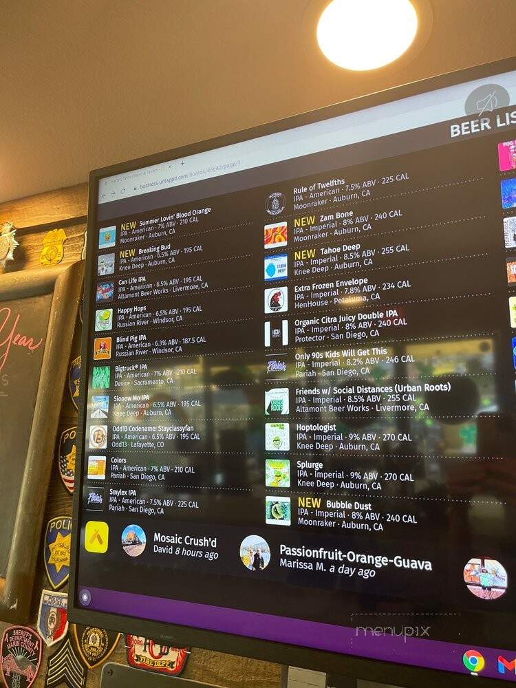 Harry's Wine Depot and Tavern - Brentwood, CA menu_pic