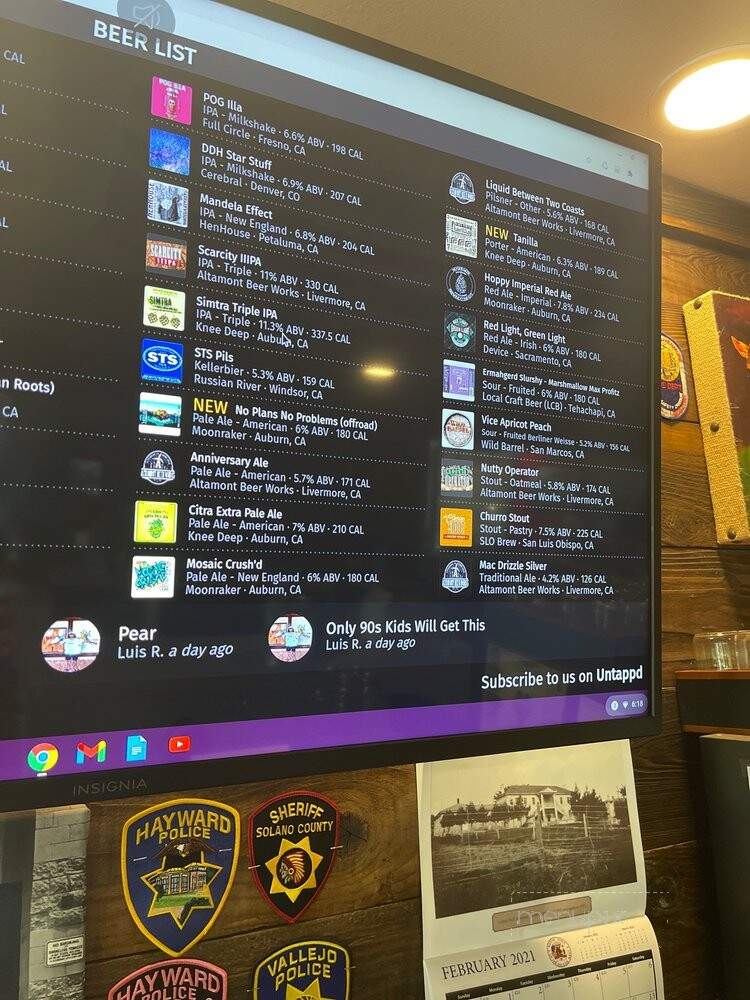 Harry's Wine Depot and Tavern - Brentwood, CA menu_pic