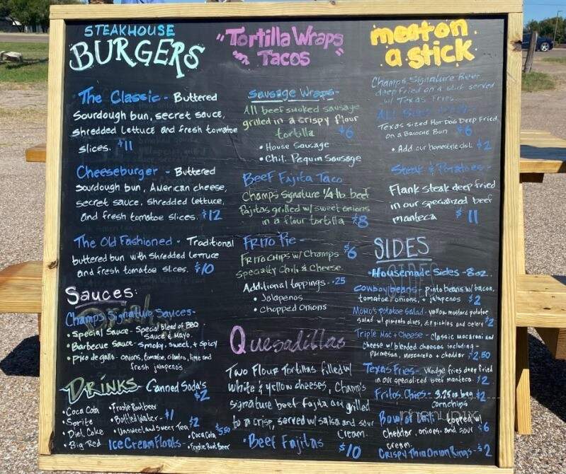 Champs Meat Market - Robstown, TX menu_pic