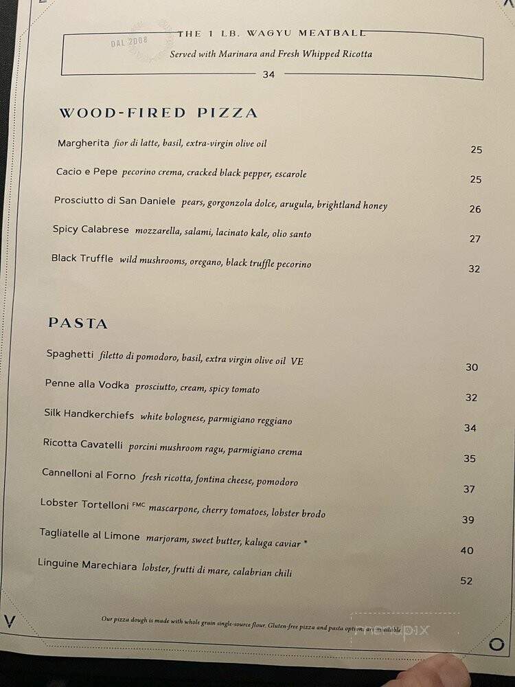 Lavo Ristorante - West Hollywood, CA menu_pic