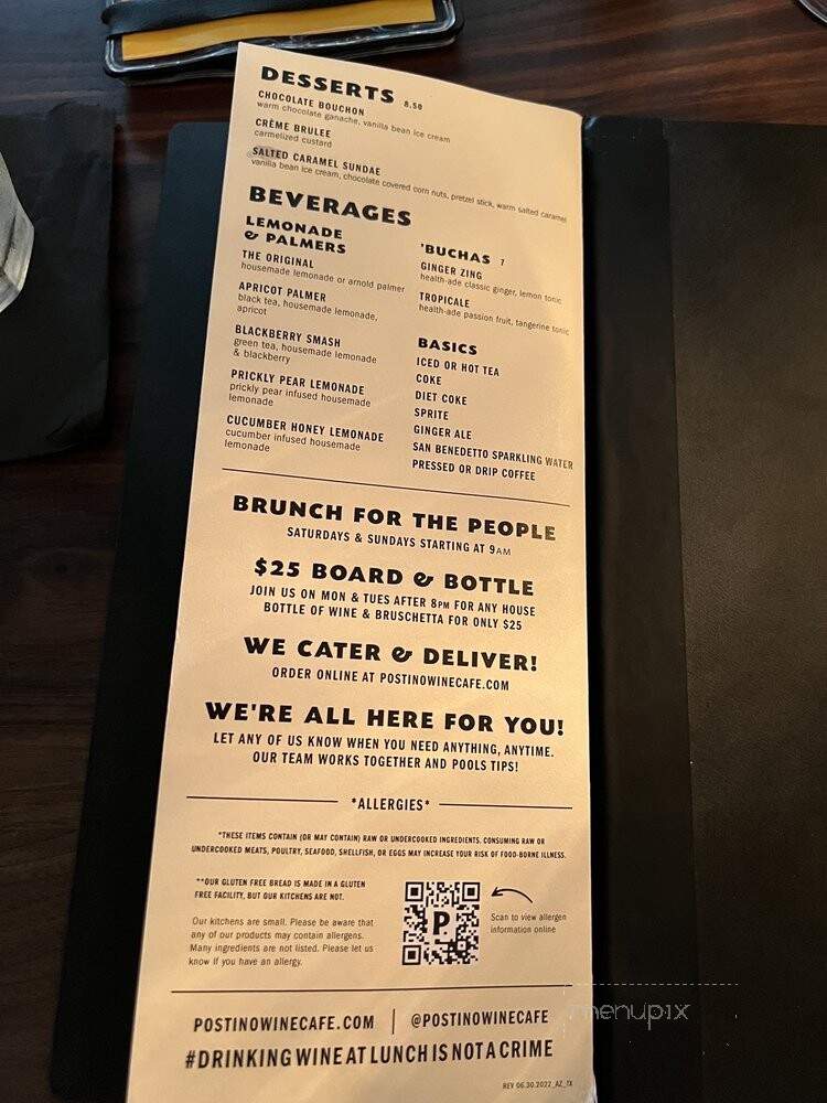 Postino Cinco Ranch - Katy, TX menu_pic