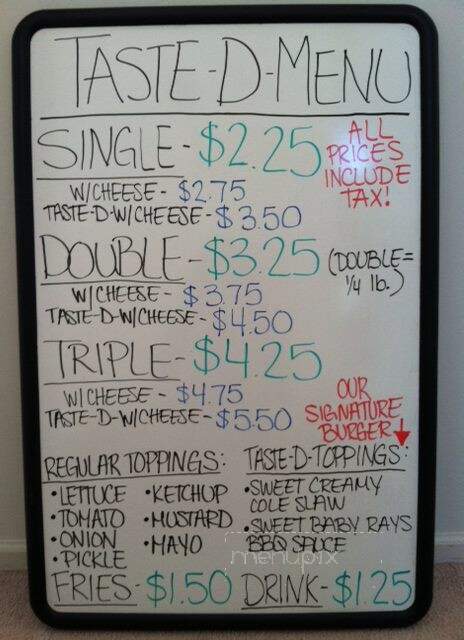Taste-D-Burger - Saint Louis, MO menu_pic