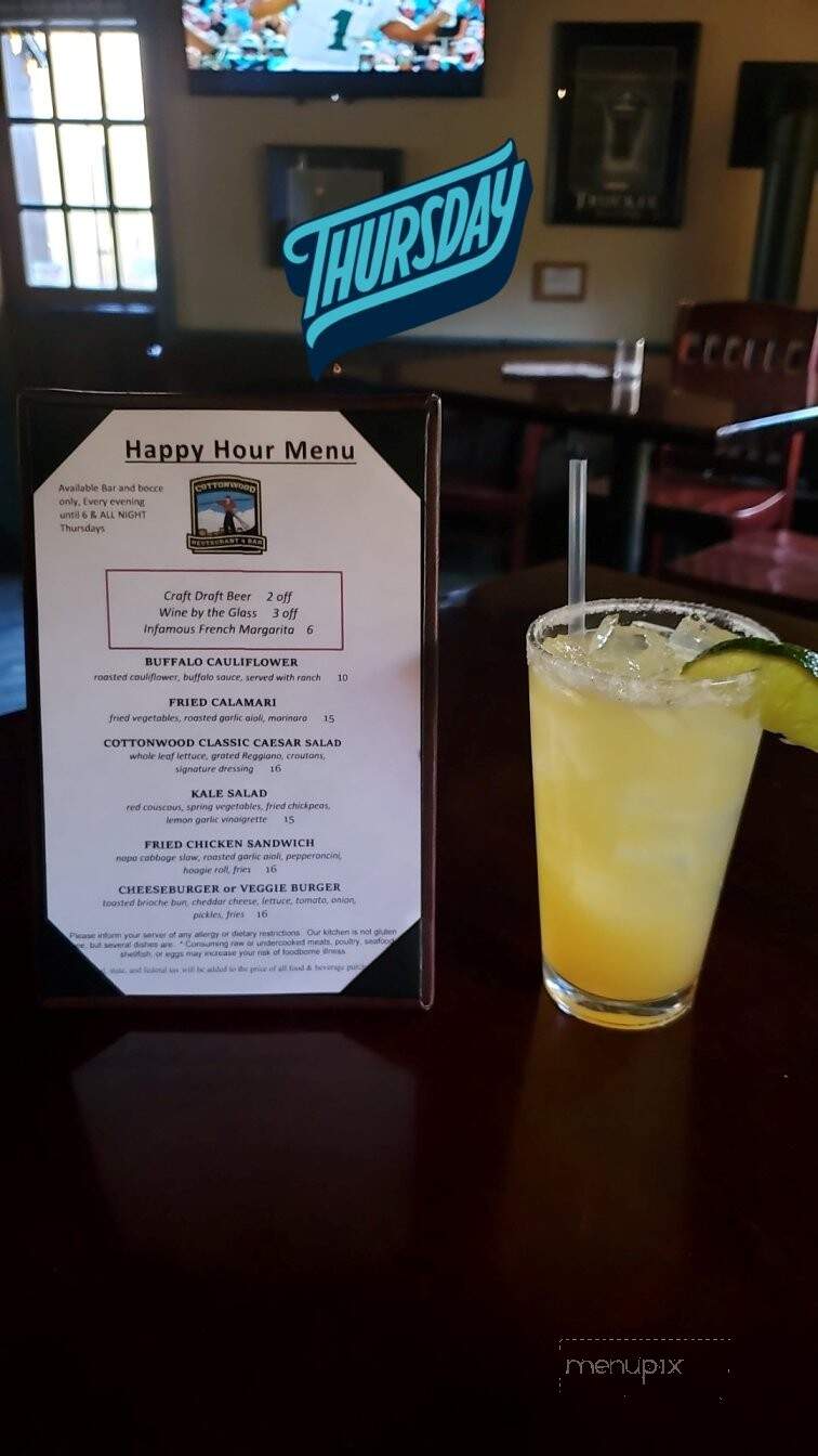 Hilltop Lodge-Cottonwood Restaurant - Truckee, CA menu_pic