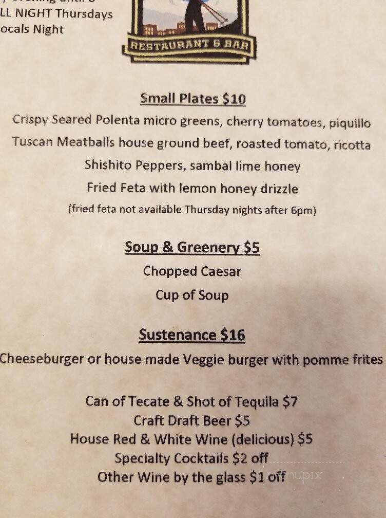 Hilltop Lodge-Cottonwood Restaurant - Truckee, CA menu_pic