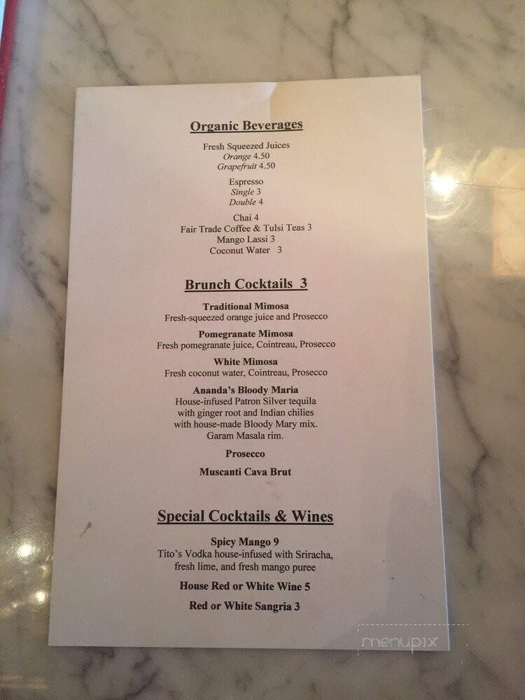 Ananda - Fulton, MD menu_pic
