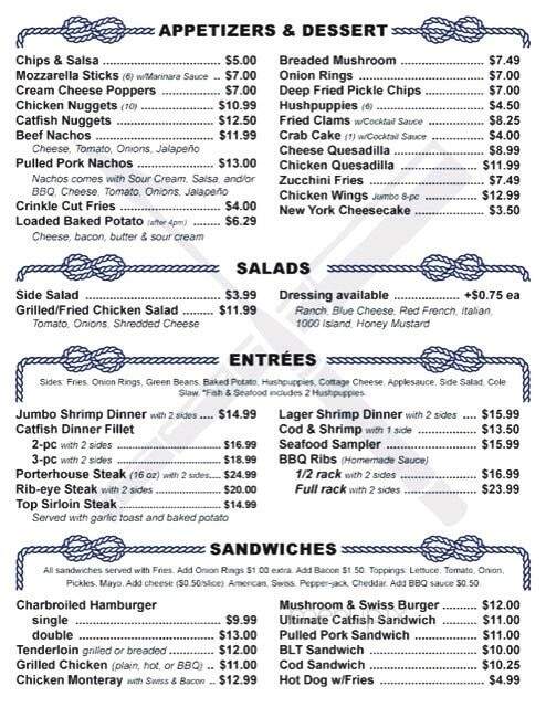 Port Hole Inn - Unionville, IN menu_pic