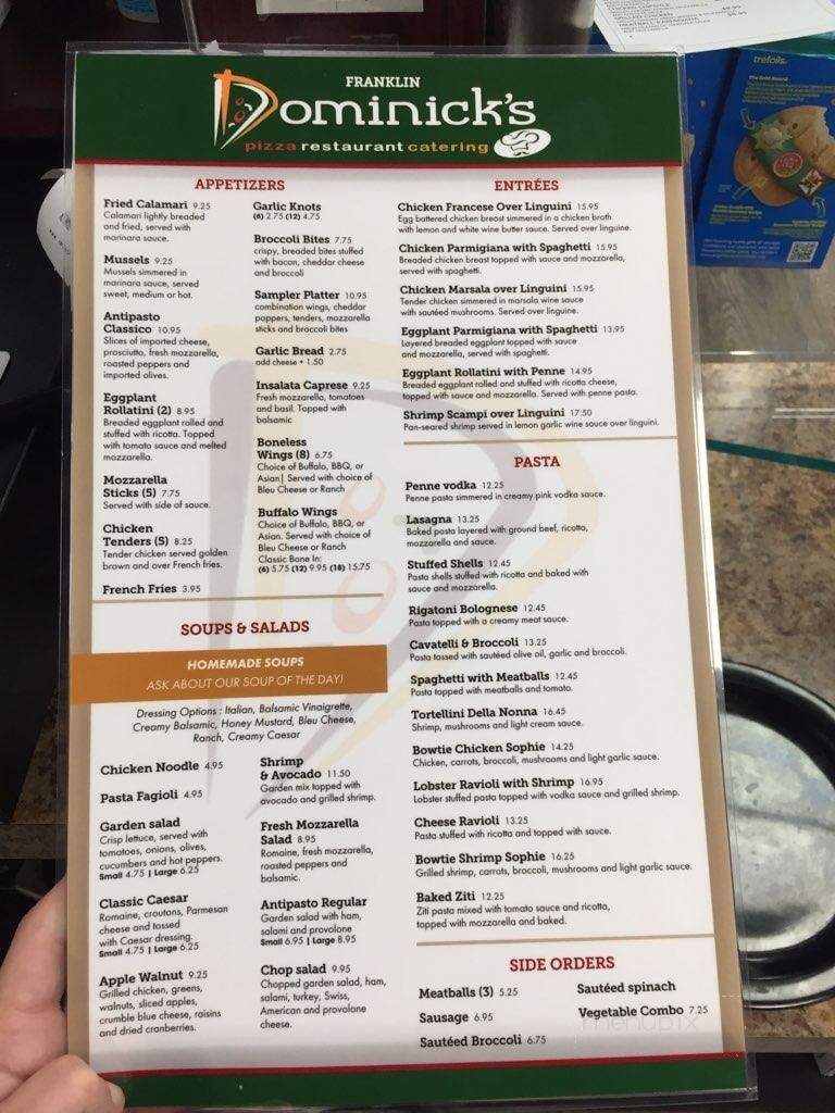 Dominick's Pizza - Franklin, NJ menu_pic