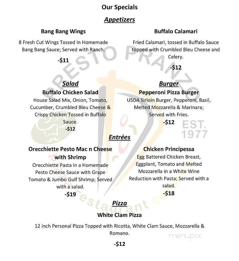 Dominick's Pizza - Franklin, NJ menu_pic