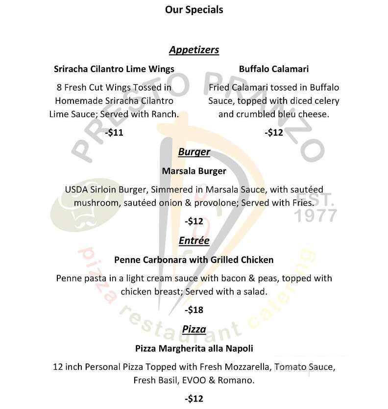 Dominick's Pizza - Franklin, NJ menu_pic