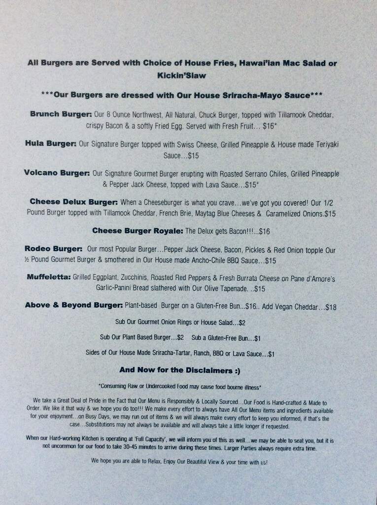 Quench Waterfront Kitchen & Bar - Port Townsend, WA menu_pic