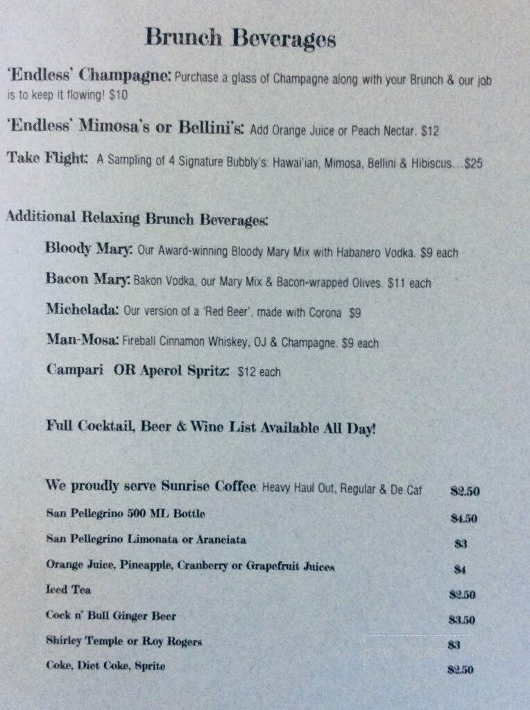 Quench Waterfront Kitchen & Bar - Port Townsend, WA menu_pic