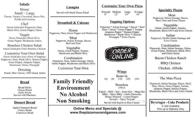 The Pizza Man - Clover, SC menu_pic