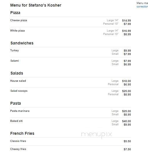 Jacky's Stefano's Kosher Catering - Coral Springs, FL menu_pic