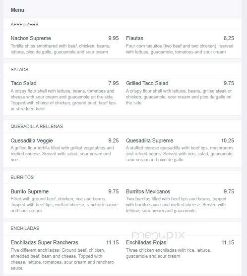 Cozumel Mexican Restaurant - Brunswick, OH menu_pic