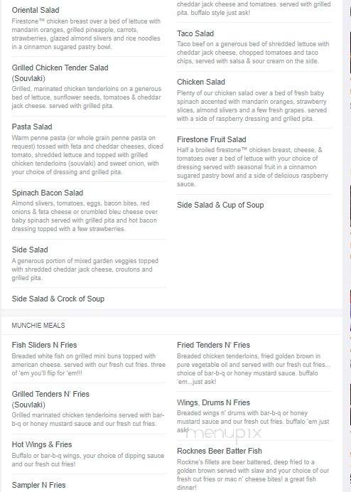 Rockne's Pub - Akron, OH menu_pic