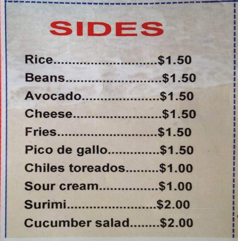 Mariscos Puerto Vallarta - Dalton, GA menu_pic