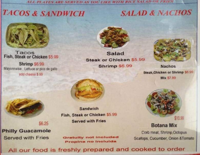 Mariscos Puerto Vallarta - Dalton, GA menu_pic
