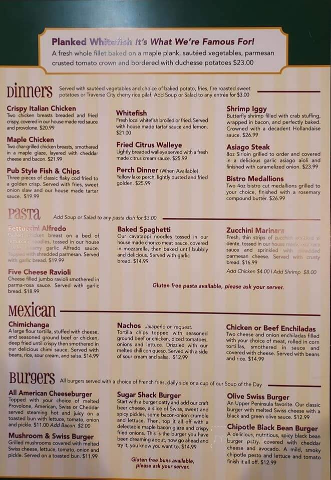 Village Inn - St Ignace, MI menu_pic