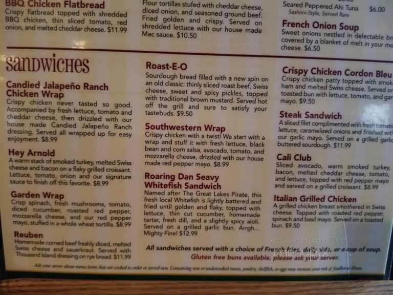 Village Inn - St Ignace, MI menu_pic