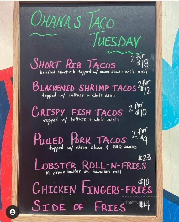 Ohana Grill - Lavallette, NJ menu_pic