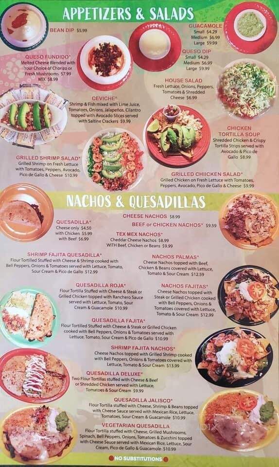 Las Palmas Mexican Restaurant - Mason City, IA menu_pic